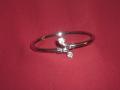 Silver color metal armlet/bracelet with stone work (AT12009)