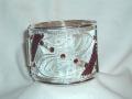 Elegant silver & maroon wide bracelet  for adults (BTKA002)