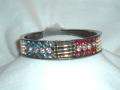 Tell me more about Metal bangle / kada for adults with stone work (BLKA001)