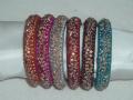 Tell me more about Fancy lac metal bangles for Adults, size 2/8 XL (BLKD03)