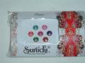 Fancy round bindis /w stone work in assorted colors (BISR01002)