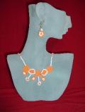 Handmade bead necklace with earrings (NS04001)