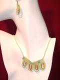 Handmade bead necklace with earrings (NS05001)