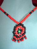 Handmade bead necklace with earrings (NS06001)