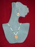 Handmade bead necklace with earrings (NS06001)