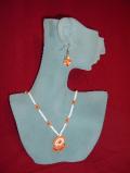 Handmade bead necklace with earrings (NS06001)