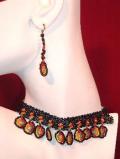 Tell me more about Handmade bead choker with earrings (NS08001)