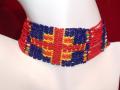 Exotic handmade bead choker with earrings (NS11001)
