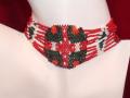Exquisite handmade bead choker with earrings (NS13001)