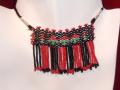 Delicate bead choker with matching earrings (NS19001)