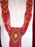 Handmade beaded necklace with earrings (NS21001)