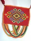 Trendy handmade bead pendant necklace with earrings (NS24001)