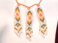 Delicate handcrafted bead necklace with earrings (NS31001)