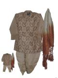 Tell me more about Light brown & cream embroidered dhoti kurta pajama (DK515001)