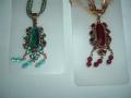 Necklace & earrings set w/ colored Kundan (FJSJ0100006)