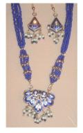 Indian jewellery, Mina-work necklace set (FJTJ350001)