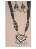 Indian jewellery, Mina-work necklace set (FJTJ350001)