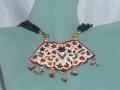 Rajasthani Jewelry, Handmade White Minakari Necklace (MA008)