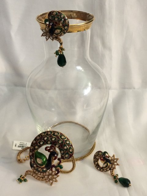 Handmade Rajasthani Peacock Style Gold-Plated Jewelry Handmade Rajasthani Peacock Style Gold-Plated Jewelry