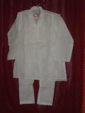 Casual white embroidered cotton kurta pajama for boys (KP17501)