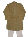 Yellow green cotton kurta pajama /w embroidery (KP21002)