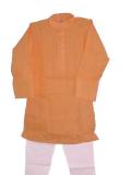 Cotton kurta pajama in light orange with stripes (KP21005)