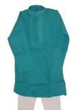 Blue cotton kurta pajama /w embroidery for kids (KP23001)