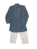 Denim Kurta pajama in blue color with embroidery (KP26503)