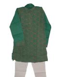 Tell me more about Blue cotton kurta pajama with embroidery for boys (KP30003)