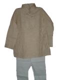 Tell me more about Kids Bengali Style Beige Kurta Pajama for Durga Puja (KP34001)