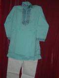 Tell me more about Kids Indian Outfit,Kurta Pajama in Blue Cotton for Boys(KP37001)