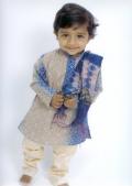 Tell me more about Bandhni kurta in royal blue and gold (KP39002)