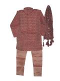 Elegant maroon jodhpuri in jamawar for boys (KP50001)