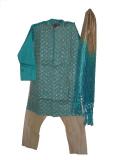 Tell me more about Blue kurta pajama with zari work (KP50005)