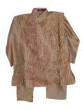 Tell me more about Tissue kurta pajama in shaded gold color (KP55002)