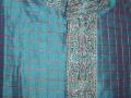 Blue checked silk kurta pajama for kids (KP55012)