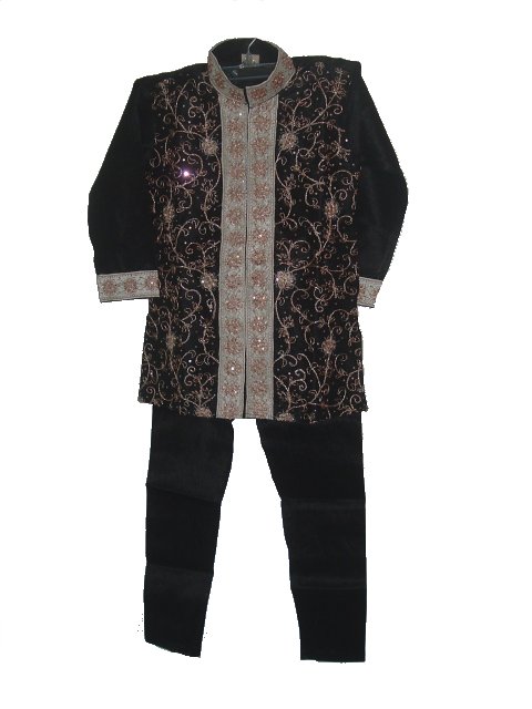 Indian Kurta Pajama Black Wedding Kurta Pajama Sherwani for Kids Indian Kurta Pajama Black Wedding Kurta Pajama Sherwani for Kids