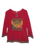 Ethnic Indian Tunic / Kurti in red georgette (KR10005)