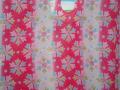 Cream & pink printed Indian kurti / tunic in georgette (KR10035)