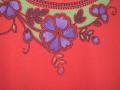 Printed Indian kurti/tunic/top in red crepe (KR15062)