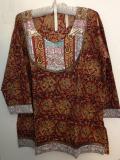 Kalamkari Print Plus Size Cotton Indian Tunic / Kurti (KRAH1008) Kalamkari Print Plus Size Cotton Indian Tunic / Kurti (KRAH1008)
