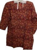 Cotton Kalamkari Print Kurti from Kolkata (KRAH1011) Cotton Kalamkari Print Kurti from Kolkata (KRAH1011)