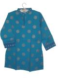 Tell me more about Royal blue kurta/Indian tunic for women (KRSB10006)