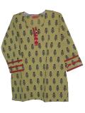 Lime green cotton tunic/Indian kurti for women (KRSB10023)