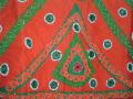 Traditional Indian garba lacha in orange w/ mirror work (GL0901)