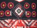 Shaded red & black gujarati style lacha with bells (GL1006)