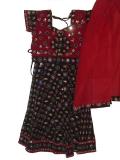Tell me more about Cotton chaniya choli in black & red w/ mirror work (GL1206)