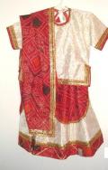 Tell me more about Chunri/bandhni print Lehenga choli for kids (LC1001)