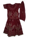 Maroon georgette lehenga choli with zari work (LC1209)