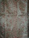 Silk blend beige lehnga choli /w heavy embroidery (LC1603)